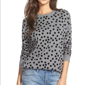 Hinge Polka Dot Crewneck Sweater